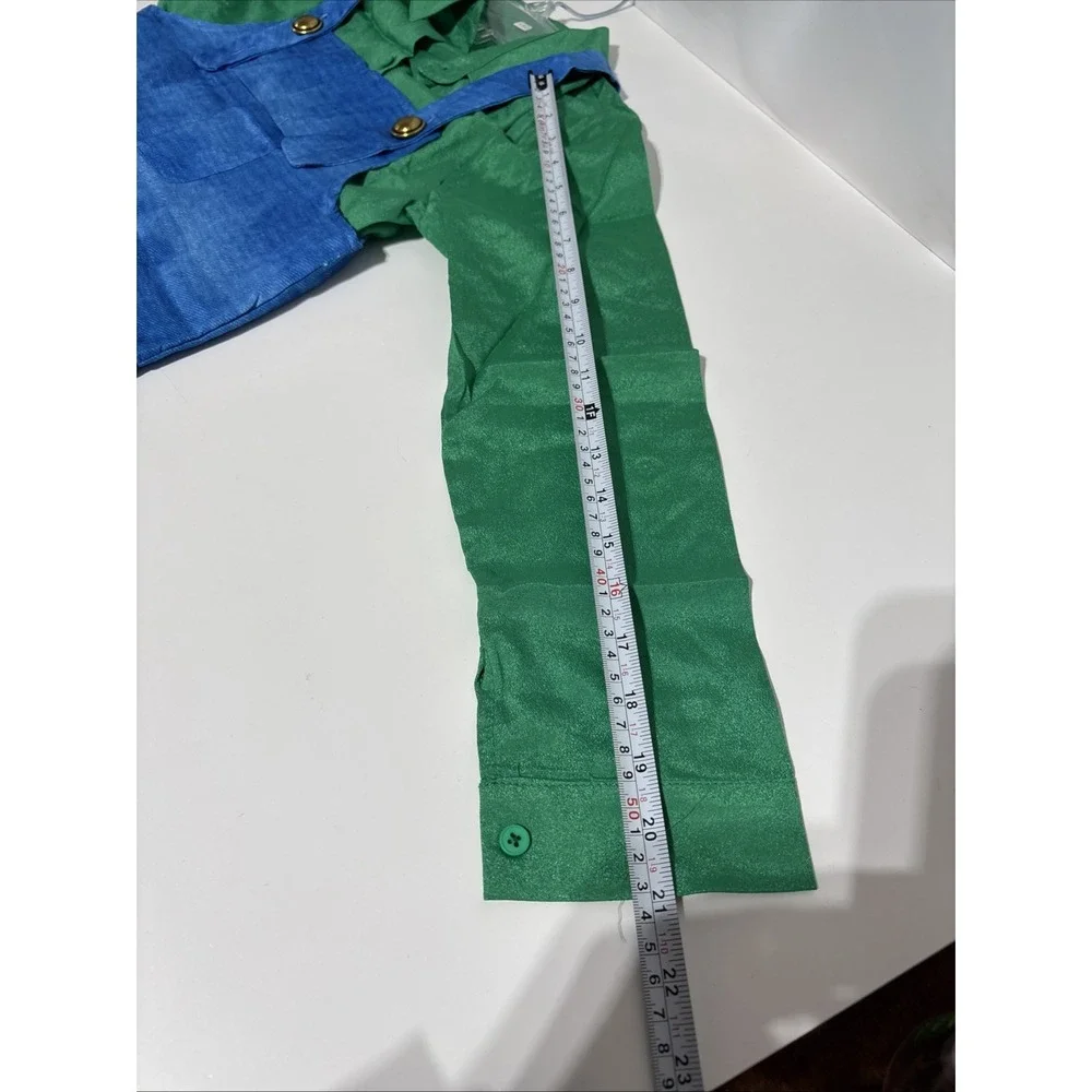 Super MARIO Kids Luigi Costume‎ Size S Halloween Dress Up New